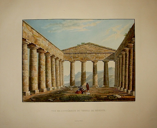  Vue de l'intérieur du Temple de Segeste 1822-1826 Parigi